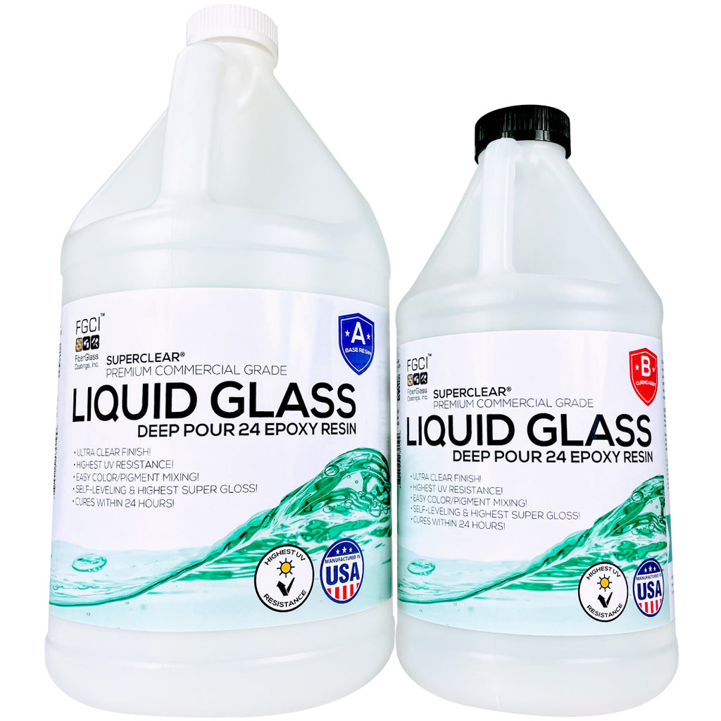aaaaand we're back! Liquid Glass Deep Pour is back in stock! 💦 30% OFF  LIQUID GLASS DEEP POUR! 15% OFF SUPERCLEAR TABLE TOP! Coupons required!  See, By Superclear Epoxy