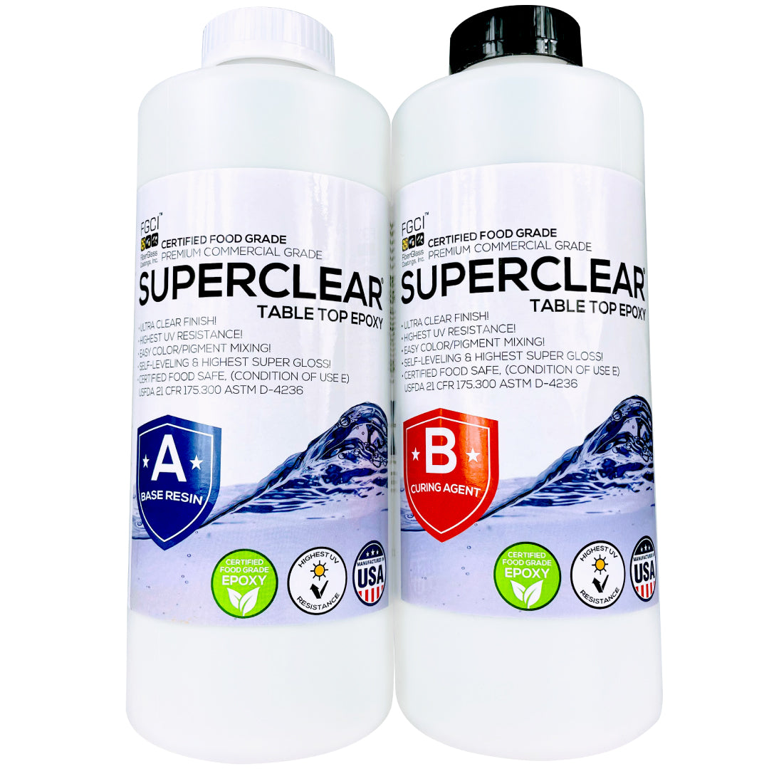 Superclear Table Top Epoxy | 4 Kit Sizes